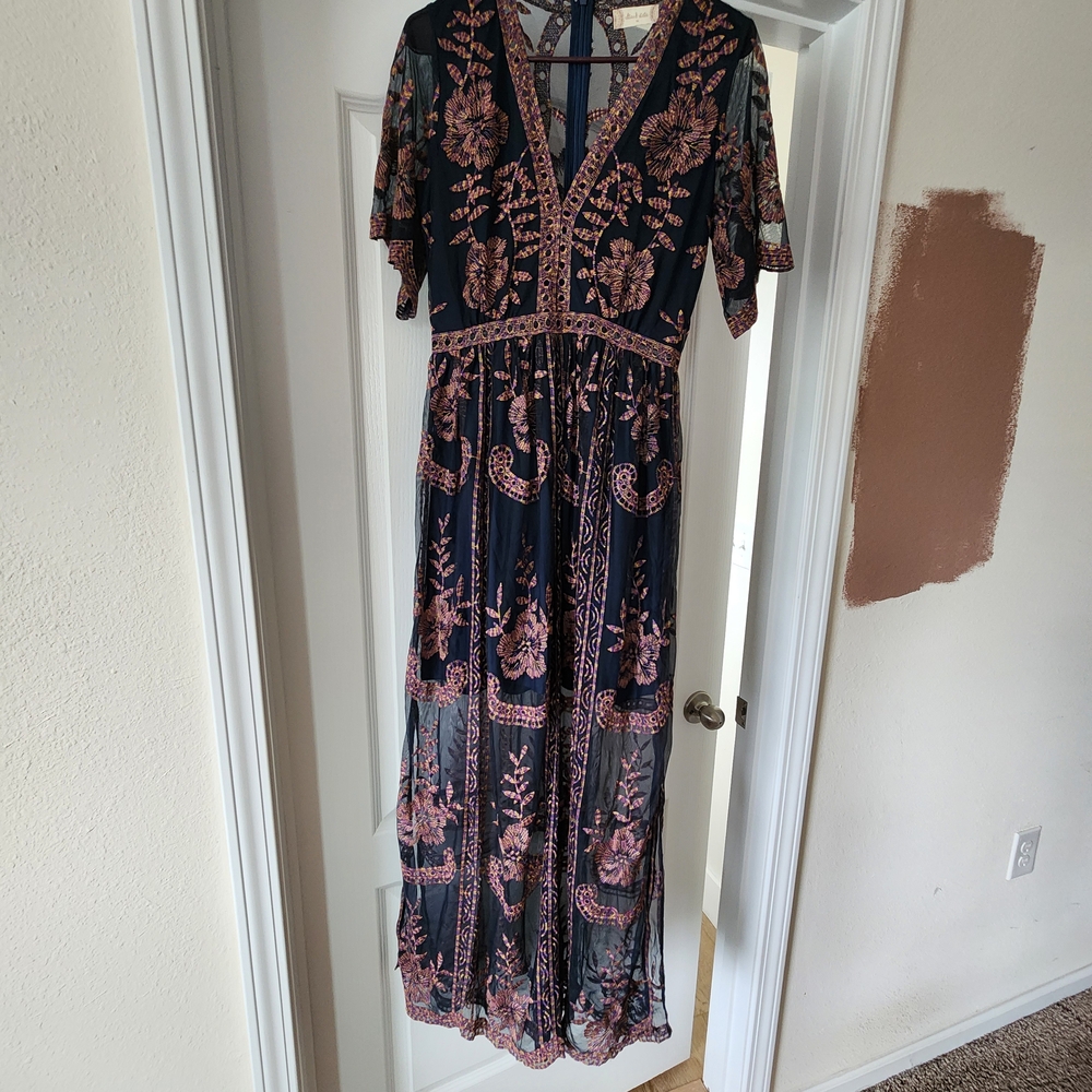 Elegant Floral Embroidered Dress